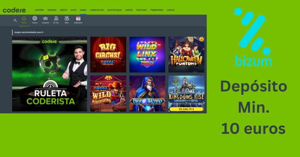 codere casino con bizum