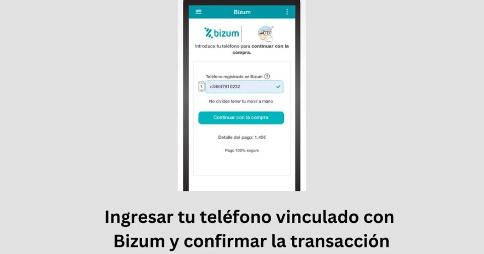 paso 4 - confirma la transaccion en Bizum