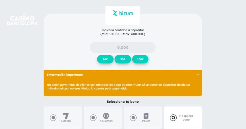 casino barcelona con Bizum